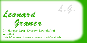 leonard graner business card